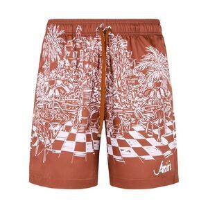Amiri Terracotta Polyester Swimsuit Men